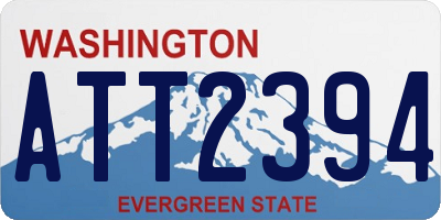 WA license plate ATT2394