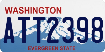 WA license plate ATT2398