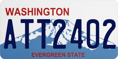 WA license plate ATT2402