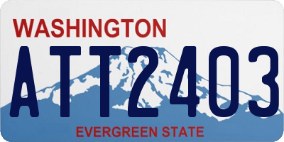 WA license plate ATT2403