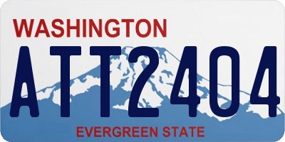 WA license plate ATT2404