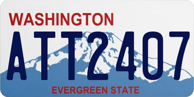 WA license plate ATT2407