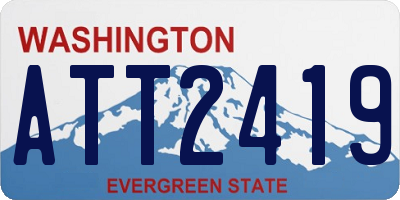 WA license plate ATT2419