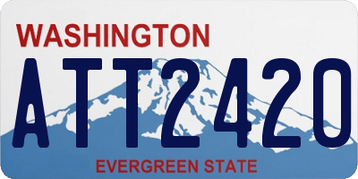 WA license plate ATT2420