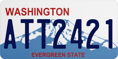 WA license plate ATT2421