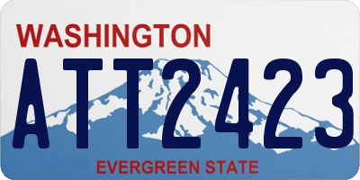 WA license plate ATT2423
