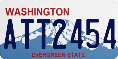 WA license plate ATT2454