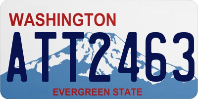 WA license plate ATT2463
