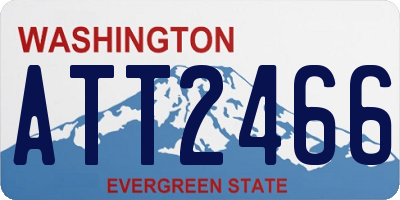 WA license plate ATT2466