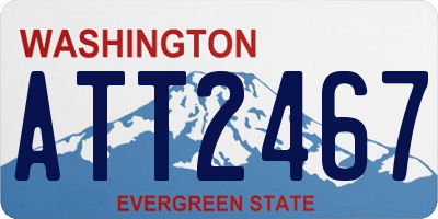 WA license plate ATT2467