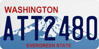 WA license plate ATT2480