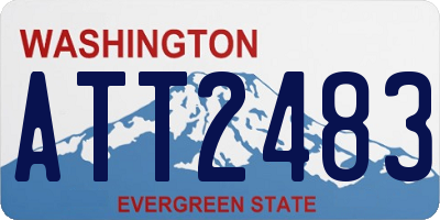 WA license plate ATT2483