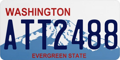 WA license plate ATT2488