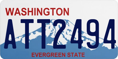 WA license plate ATT2494