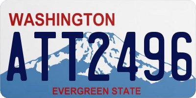 WA license plate ATT2496