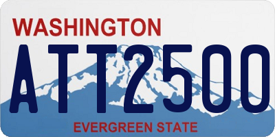 WA license plate ATT2500