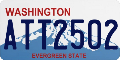 WA license plate ATT2502