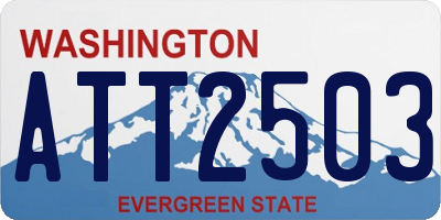 WA license plate ATT2503