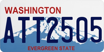 WA license plate ATT2505