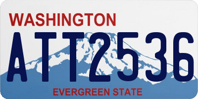 WA license plate ATT2536