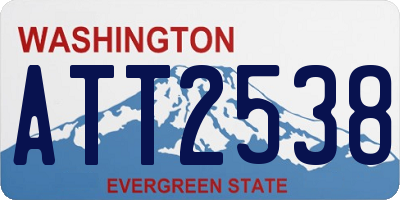 WA license plate ATT2538