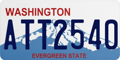 WA license plate ATT2540