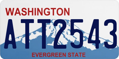 WA license plate ATT2543