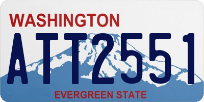 WA license plate ATT2551