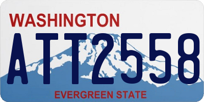 WA license plate ATT2558