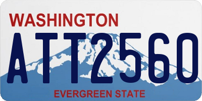 WA license plate ATT2560