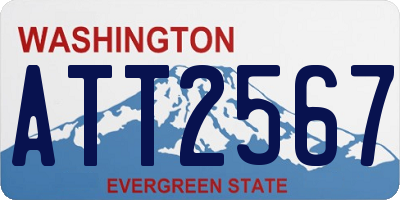 WA license plate ATT2567