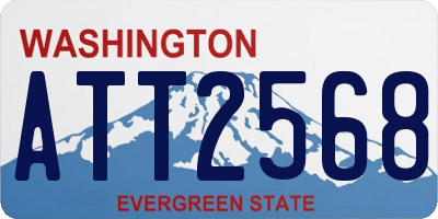 WA license plate ATT2568