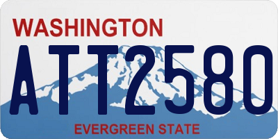 WA license plate ATT2580