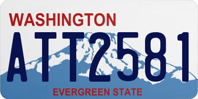 WA license plate ATT2581