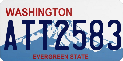 WA license plate ATT2583