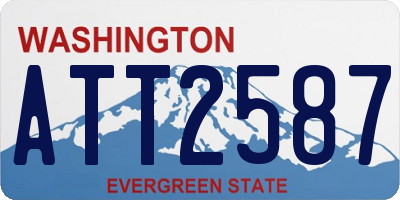 WA license plate ATT2587