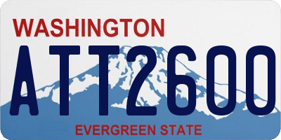 WA license plate ATT2600
