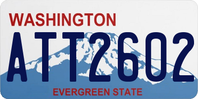 WA license plate ATT2602