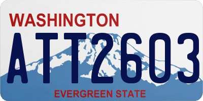 WA license plate ATT2603