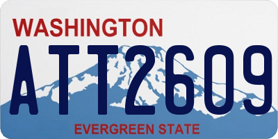 WA license plate ATT2609