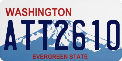 WA license plate ATT2610