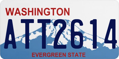 WA license plate ATT2614