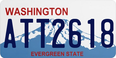 WA license plate ATT2618