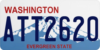 WA license plate ATT2620