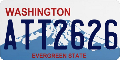 WA license plate ATT2626