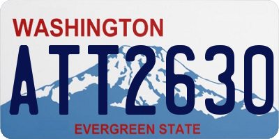 WA license plate ATT2630