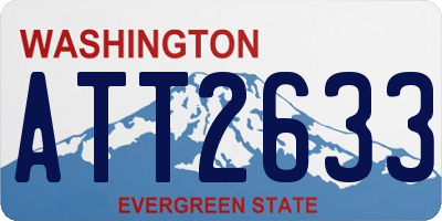 WA license plate ATT2633