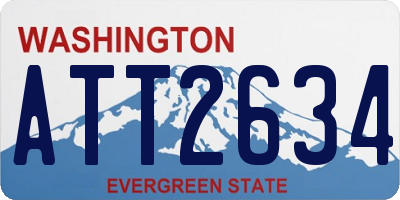 WA license plate ATT2634