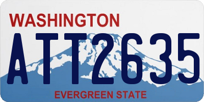 WA license plate ATT2635