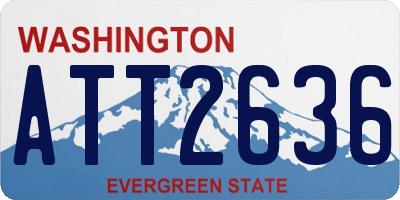 WA license plate ATT2636